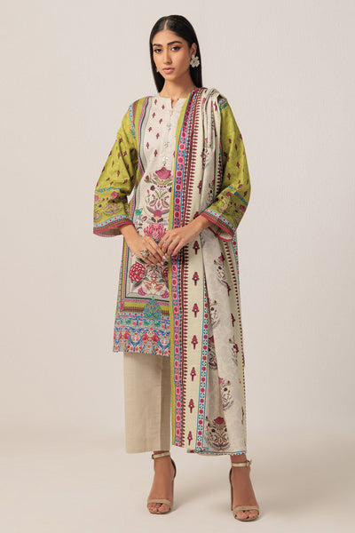Bonanza Satrangi | Green Khaddar 3 Piece (WS7243P39) -  Bonanza Satrangi Ready To Wear - Original Designer Dress - House of Maryam