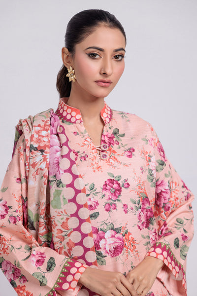 Bonanza Satrangi | Peach Khaddar 3 Piece (WS7243P48) -  Bonanza Satrangi Ready To Wear - Original Designer Dress - House of Maryam