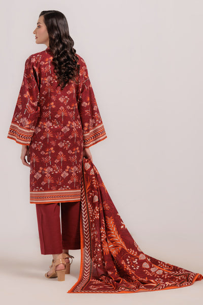 Bonanza Satrangi | Red Khaddar 3 Piece (WS7243P49) -  Bonanza Satrangi Ready To Wear - Original Designer Dress - House of Maryam