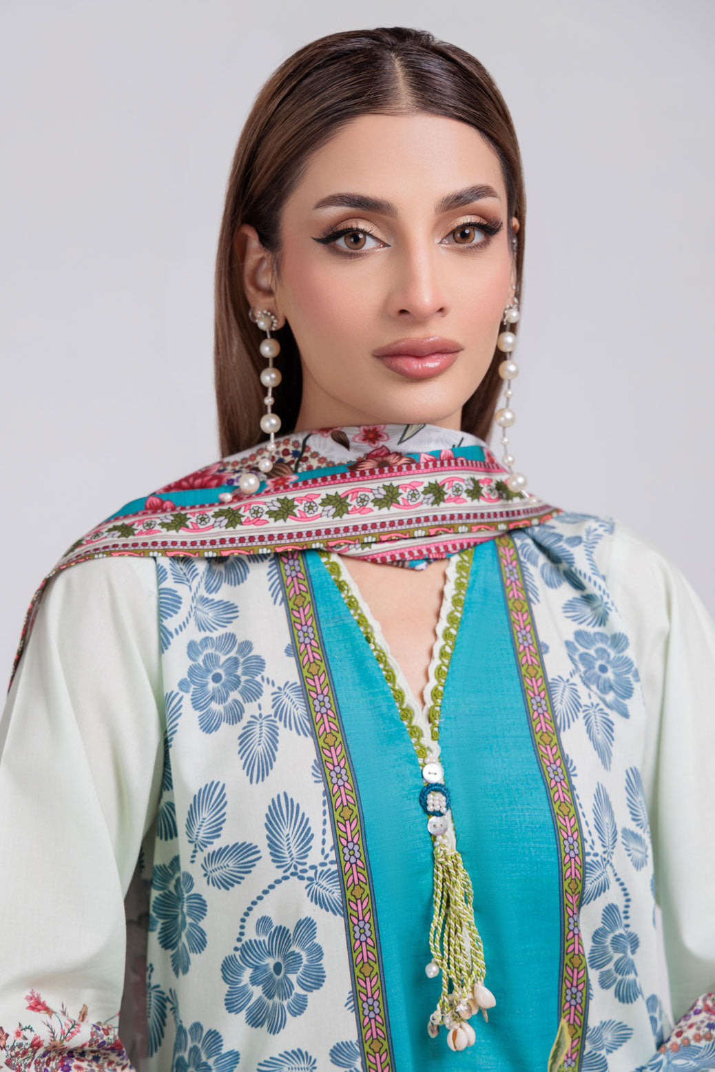 Bonanza Satrangi | O White Viscose 3 Piece (WS7243P52) -  Bonanza Satrangi Ready To Wear - Original Designer Dress - House of Maryam