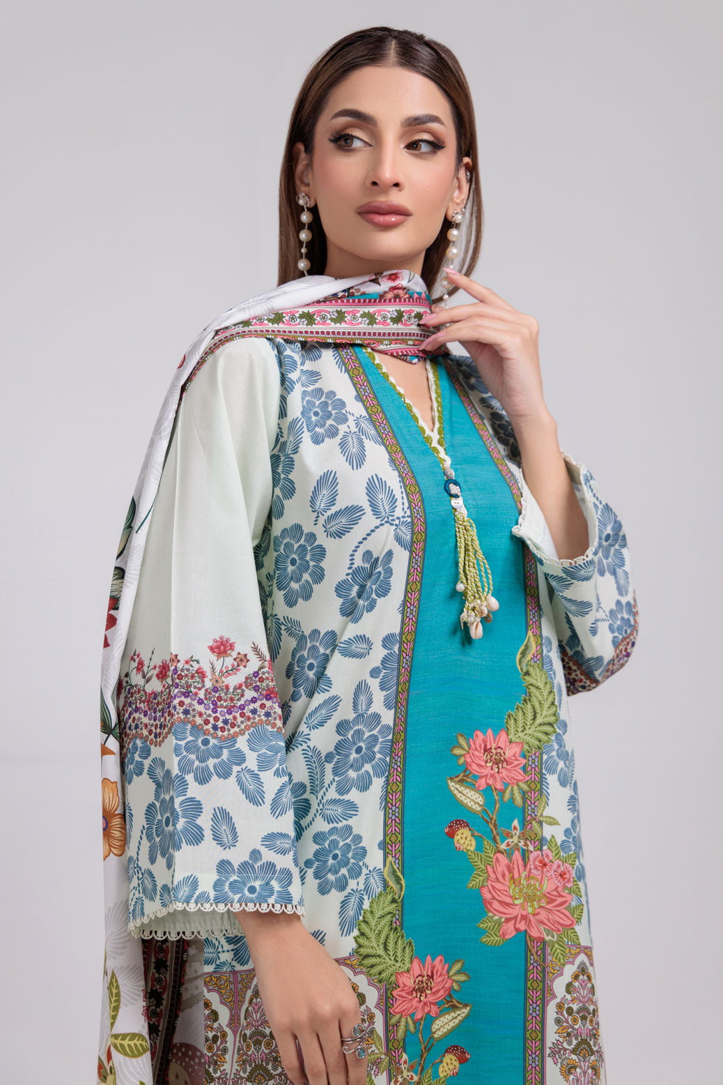 Bonanza Satrangi | O White Viscose 3 Piece (WS7243P52) -  Bonanza Satrangi Ready To Wear - Original Designer Dress - House of Maryam