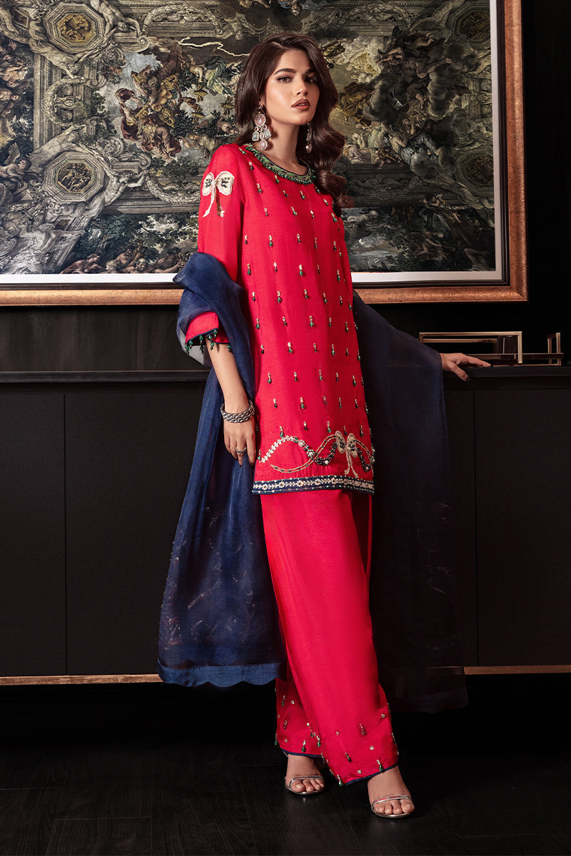 Wardha Saleem | Zimal Silk Edit | Sylvie -  Wardha Saleem Ladies Clothes - Original Designer Dress - House of Maryam