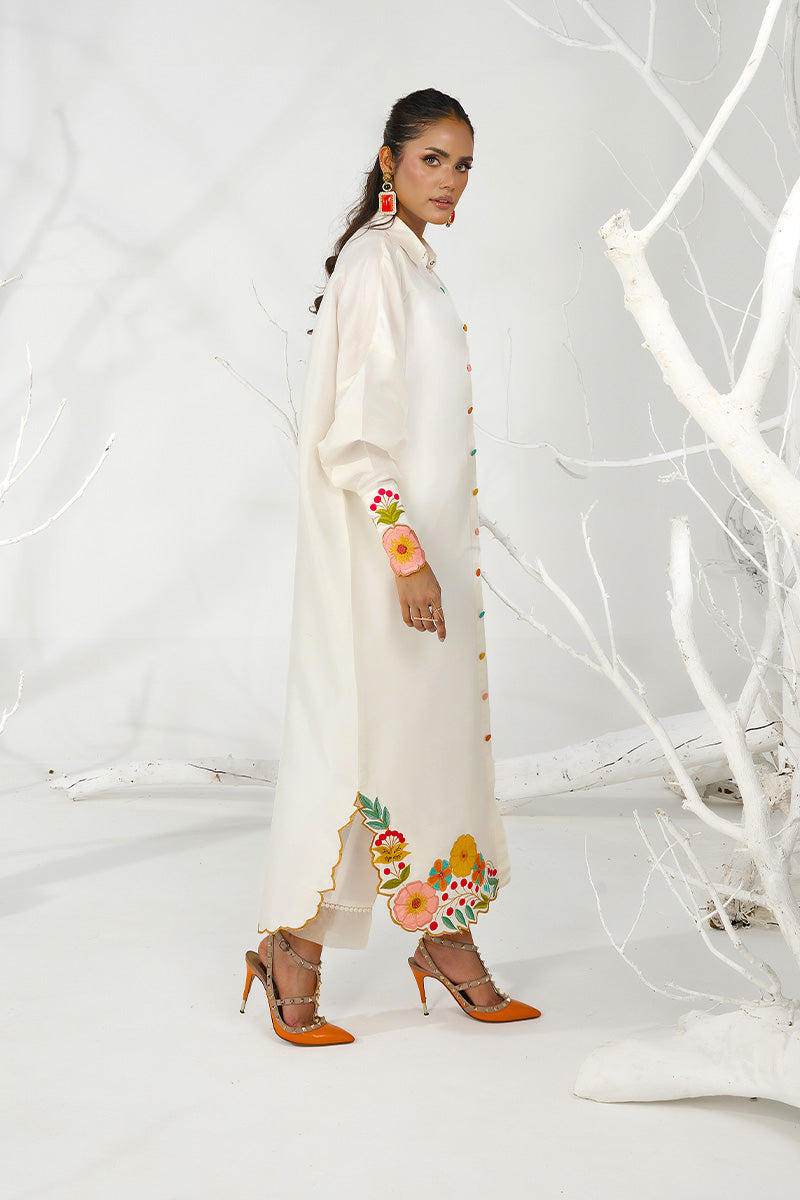 Wardha Saleem | Zimal Silk Edit | Nia (Pure Raw-Silk) -  Wardha Saleem Ladies Clothes - Original Designer Dress - House of Maryam