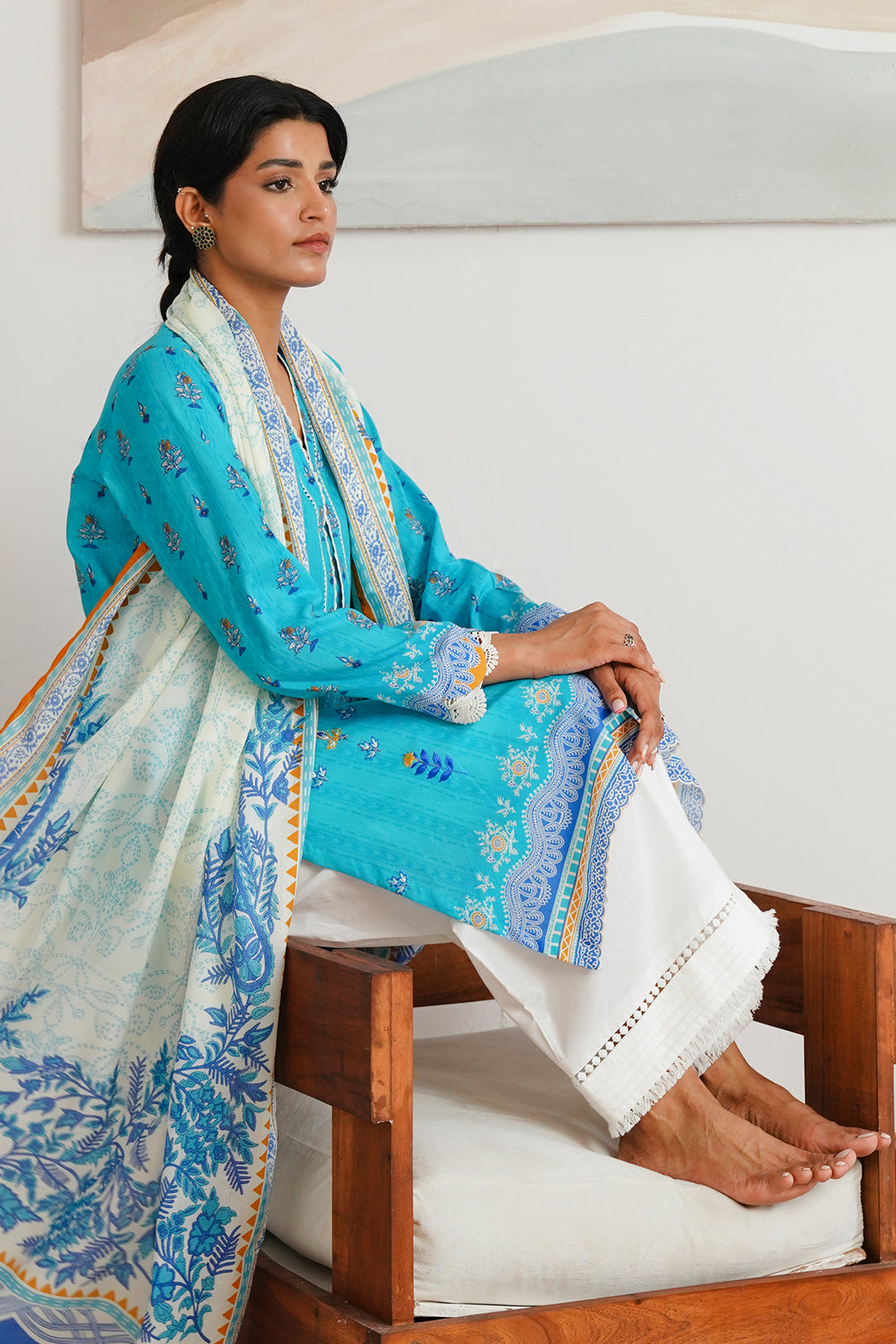 Zellbury | Unstitched 2 Piece Cambric | Embroidered Shirt Dupatta - 0020 -  Zellbury Women Essential Unstitched - Original Designer Dress - House of Maryam