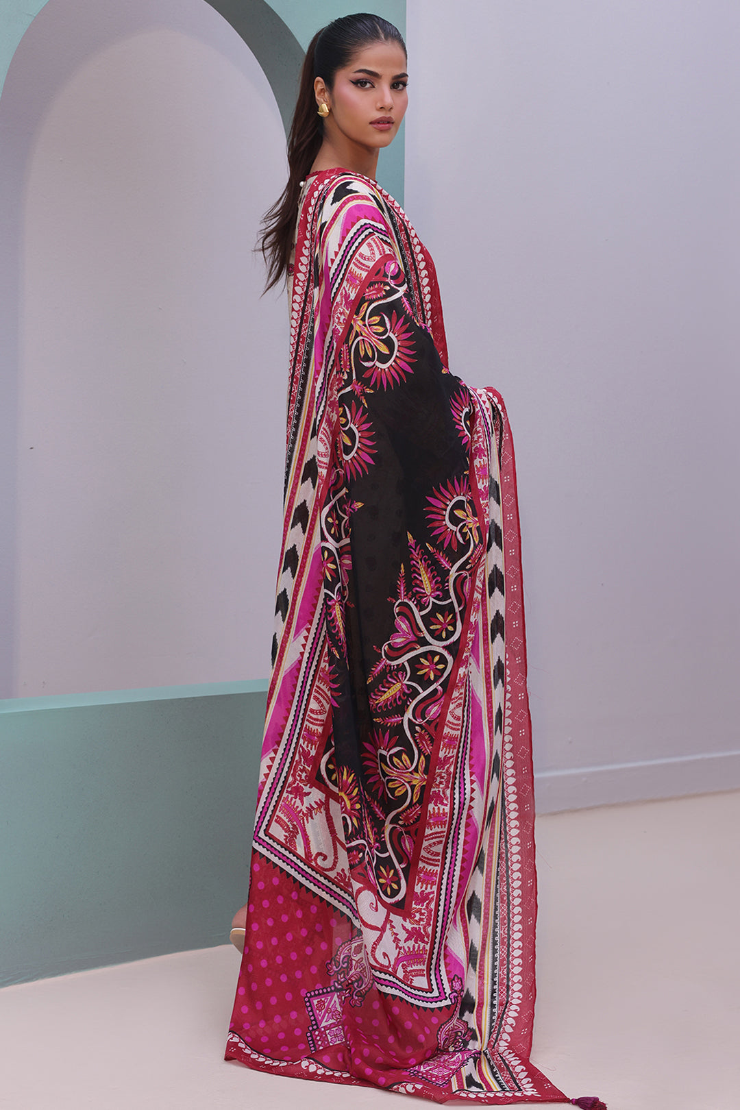 Zellbury | Unstitched 2 Piece Cambric | Embroidered Shirt Dupatta - 0022 -  Zellbury Women Essential Unstitched - Original Designer Dress - House of Maryam