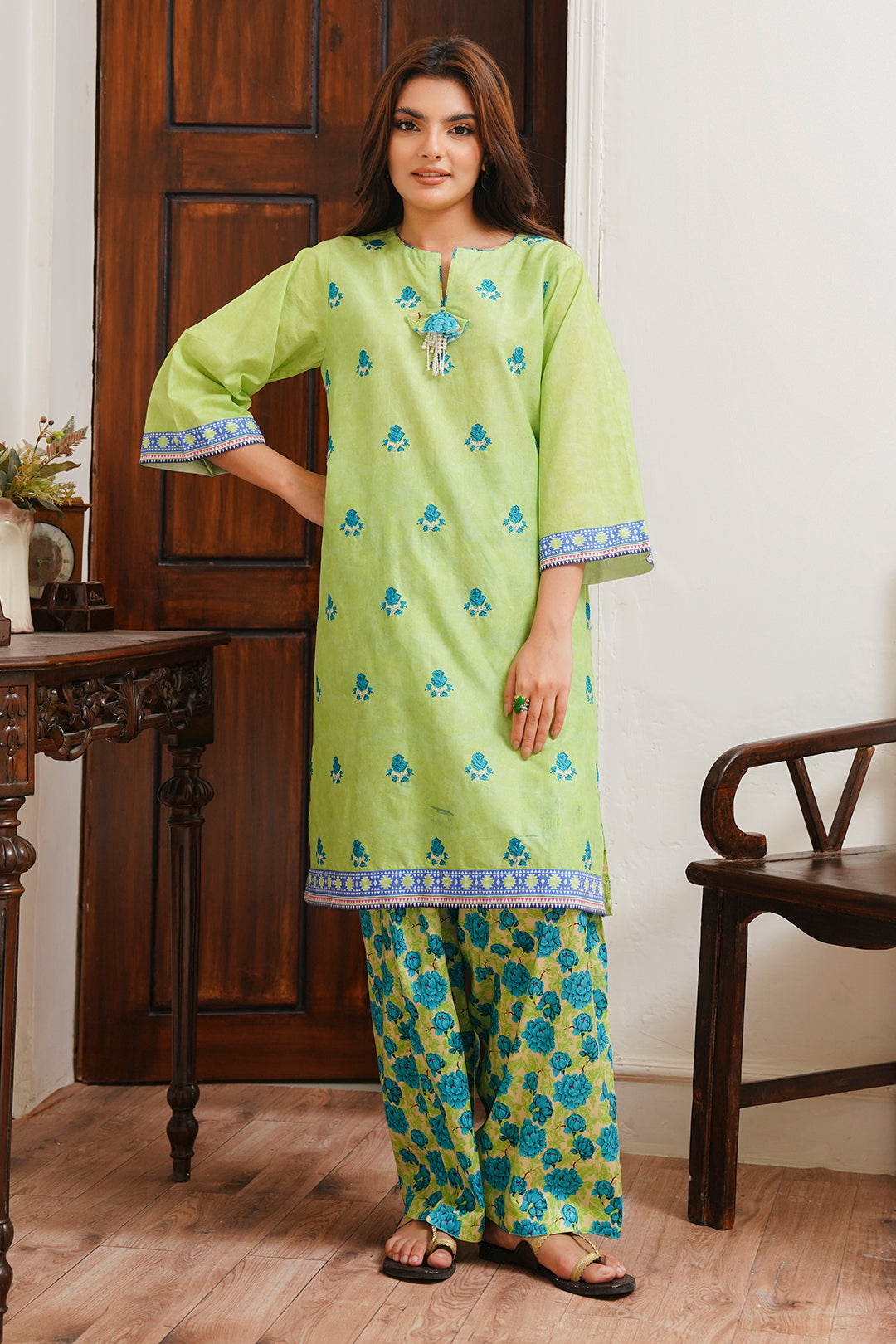Zellbury | Unstitched 2 Piece Cambric | Embroidered Shirt Shalwar - 0023 -  Zellbury Women Essential Unstitched - Original Designer Dress - House of Maryam