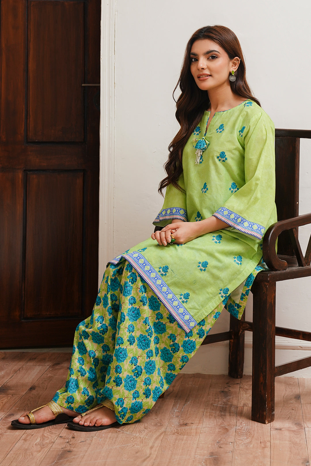 Zellbury | Unstitched 2 Piece Cambric | Embroidered Shirt Shalwar - 0023