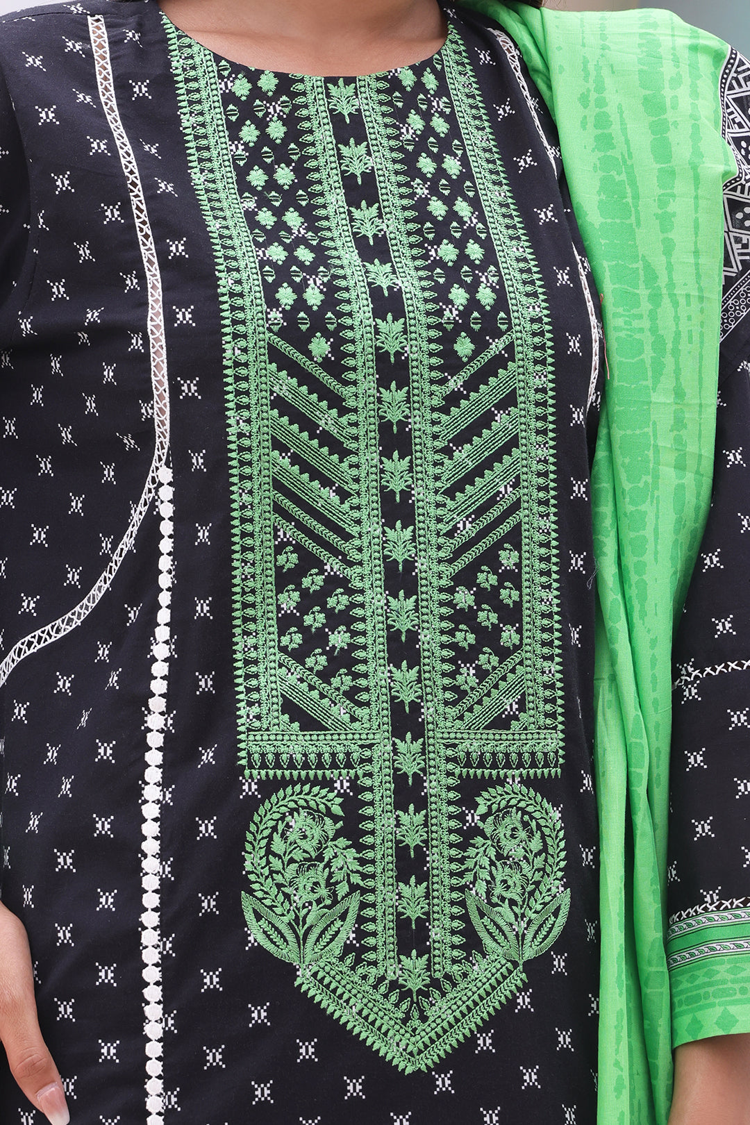 Zellbury | Unstitched 2 Piece Cambric | Embroidered Shirt Dupatta - 0027 -  Zellbury Women Essential Unstitched - Original Designer Dress - House of Maryam