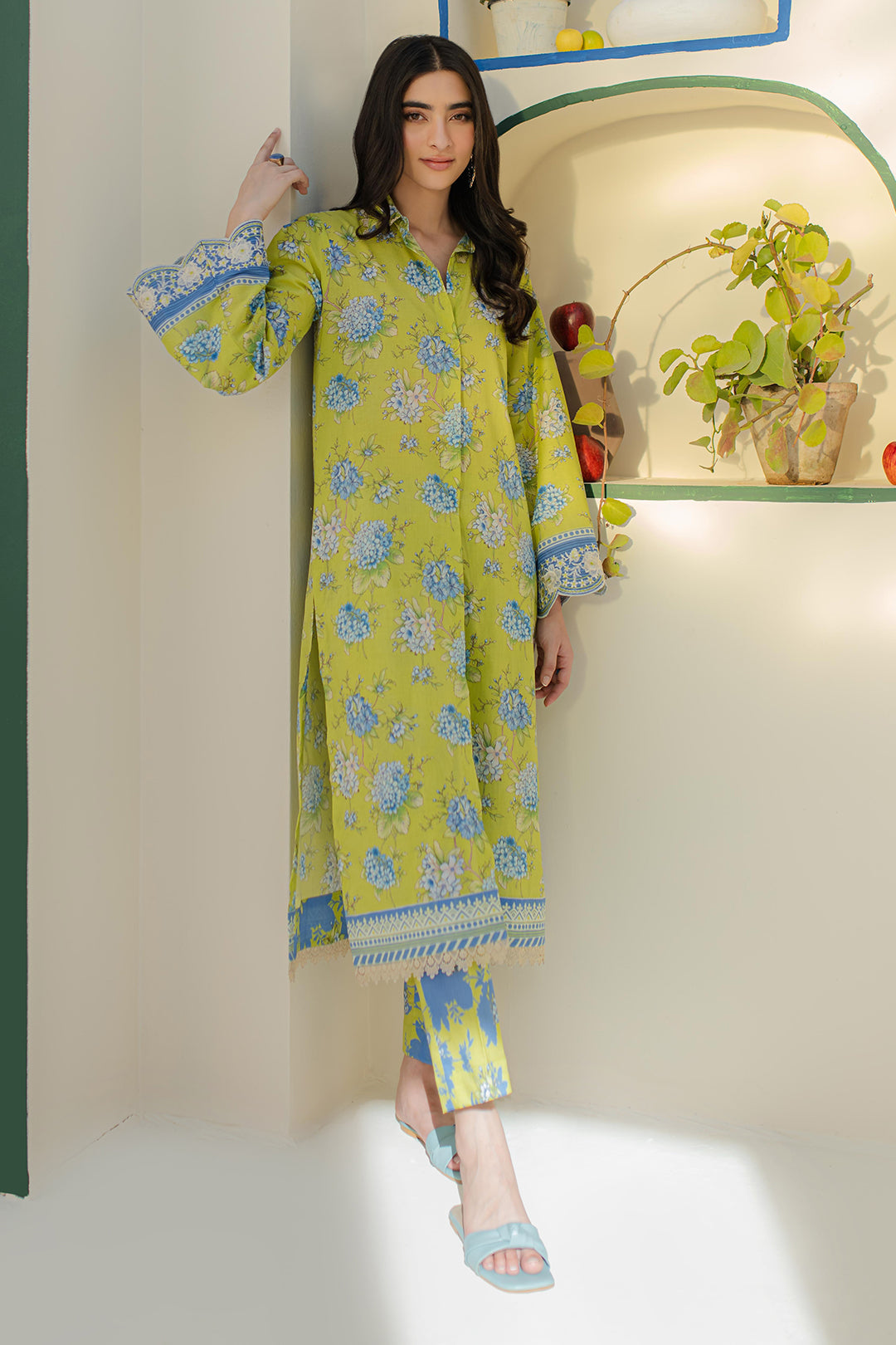 Zellbury | Unstitched 2 Piece Cambric | Embroidered Shirt Shalwar - 0104