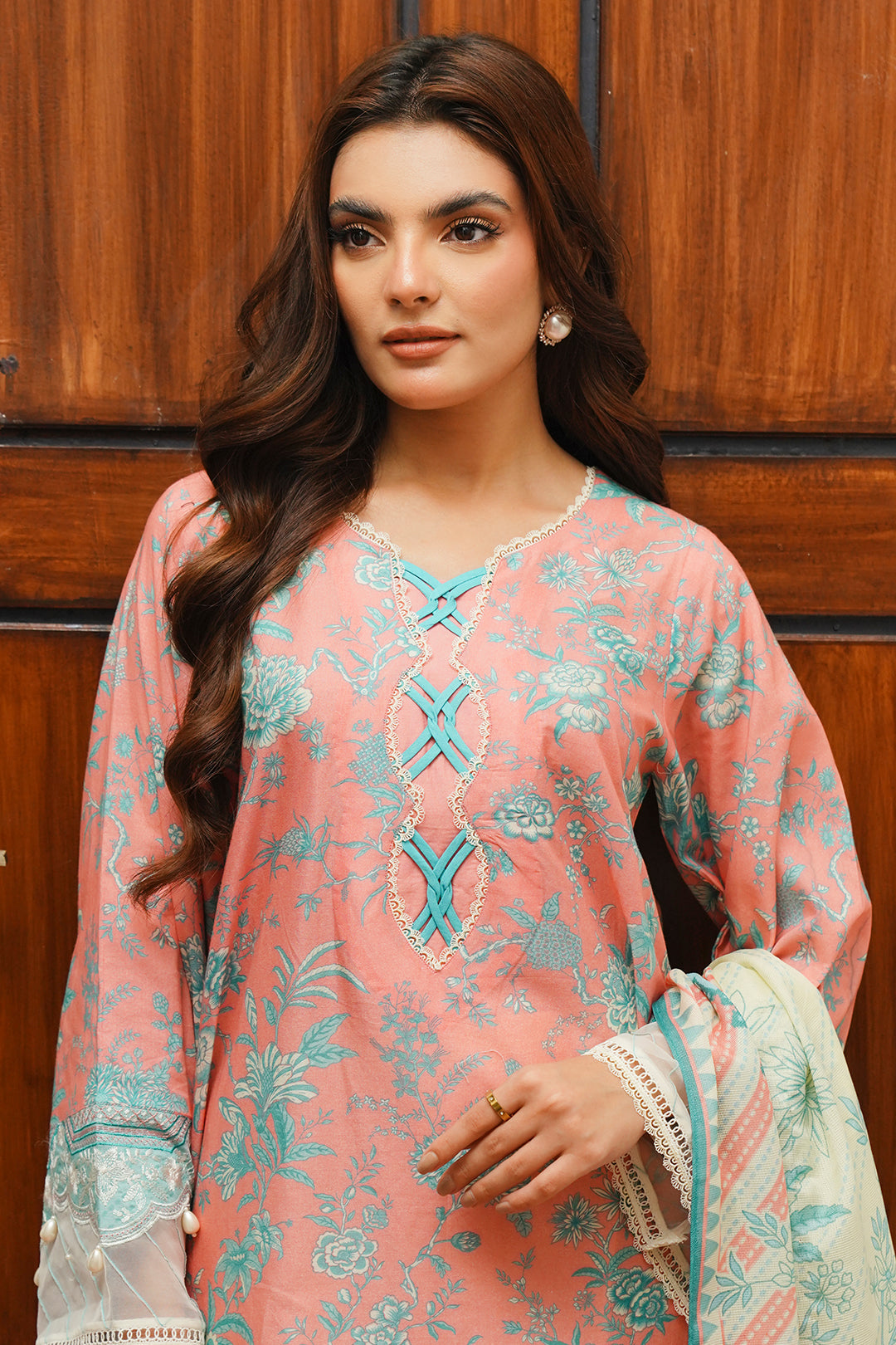 Zellbury | Unstitched 2 Piece Cambric | Embroidered Shirt Dupatta - 0106 -  Zellbury Women Essential Unstitched - Original Designer Dress - House of Maryam