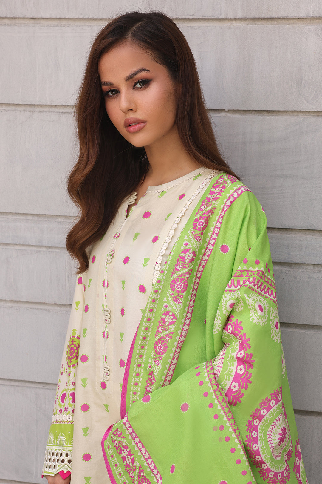 Zellbury | Unstitched 2 Piece Cambric | Embroidered Shirt Dupatta - 0111 -  Zellbury Women Essential Unstitched - Original Designer Dress - House of Maryam