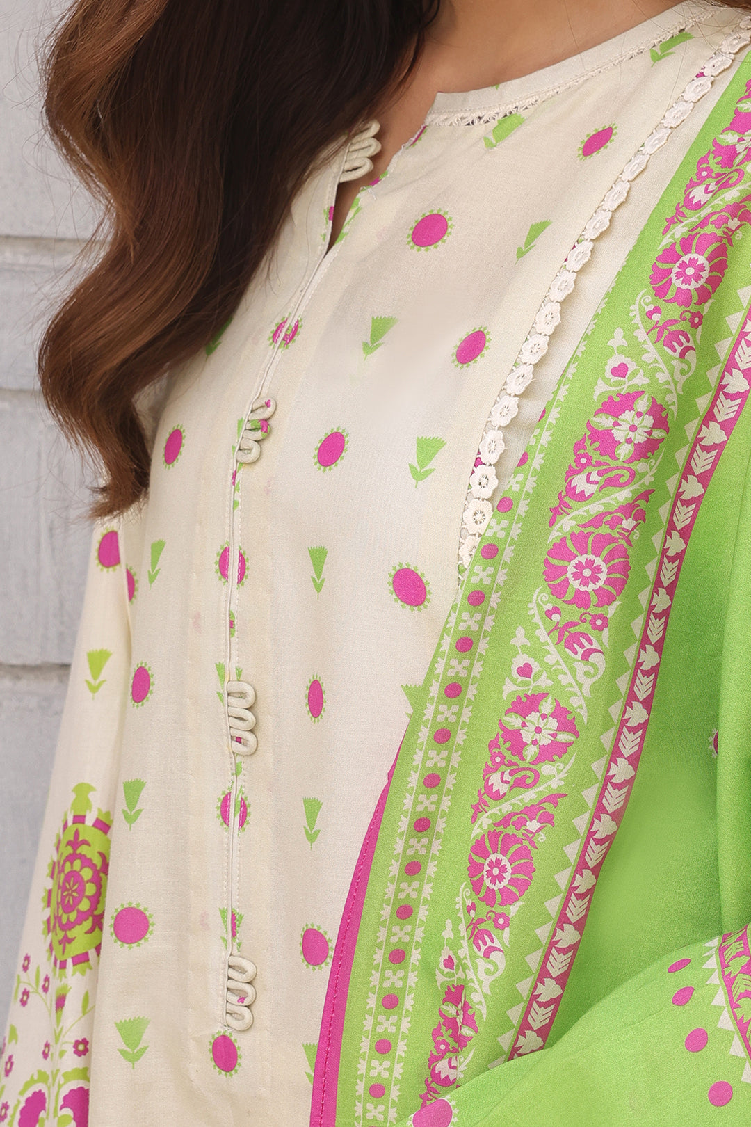 Zellbury | Unstitched 2 Piece Cambric | Embroidered Shirt Dupatta - 0111