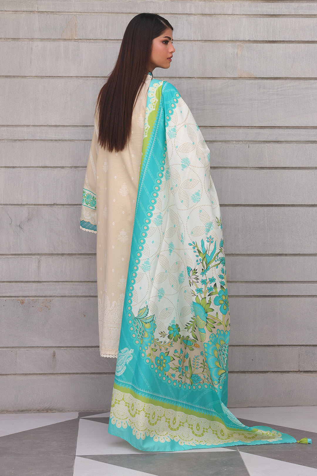 Zellbury | Unstitched 2 Piece Cambric | Embroidered Shirt Dupatta - 0112 -  Zellbury Women Essential Unstitched - Original Designer Dress - House of Maryam