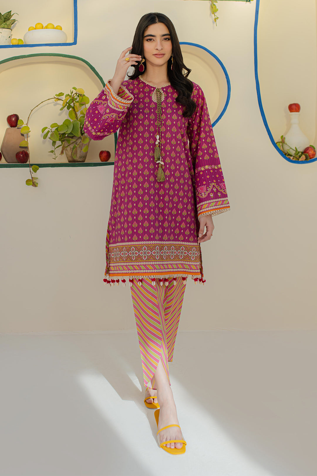 Zellbury | Unstitched 2 Piece Cambric | Embroidered Shirt Shalwar - 0114