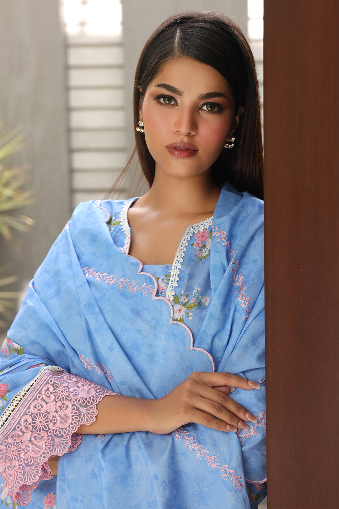 Zellbury | Unstitched 3 Piece Cambric | Embroidered Shirt Shalwar Dupatta - 0068 -  Zellbury Women Essential Unstitched -  House of Maryam