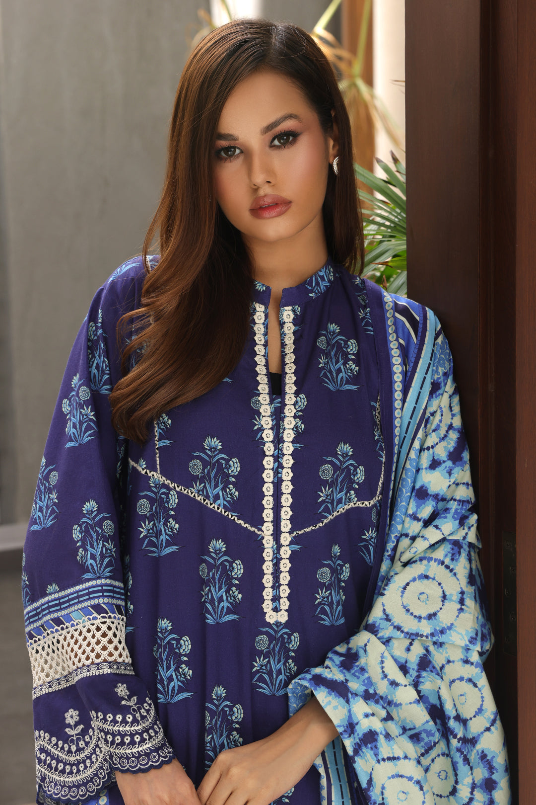 Zellbury | Unstitched 3 Piece Cambric | Embroidered Shirt Shalwar Dupatta - 0072 -  Zellbury Women Essential Unstitched - Original Designer Dress - House of Maryam