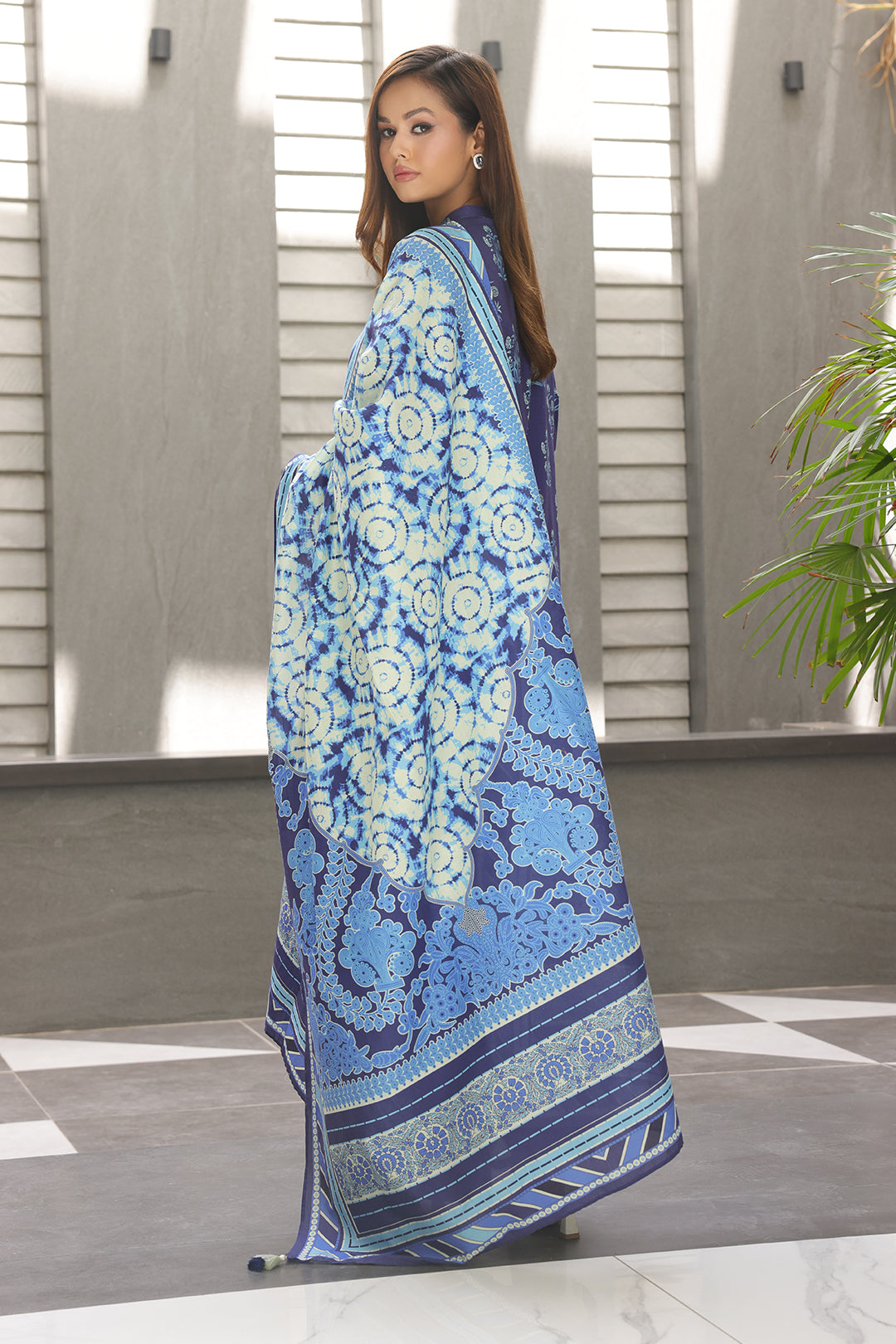 Zellbury | Unstitched 3 Piece Cambric | Embroidered Shirt Shalwar Dupatta - 0072 -  Zellbury Women Essential Unstitched - Original Designer Dress - House of Maryam