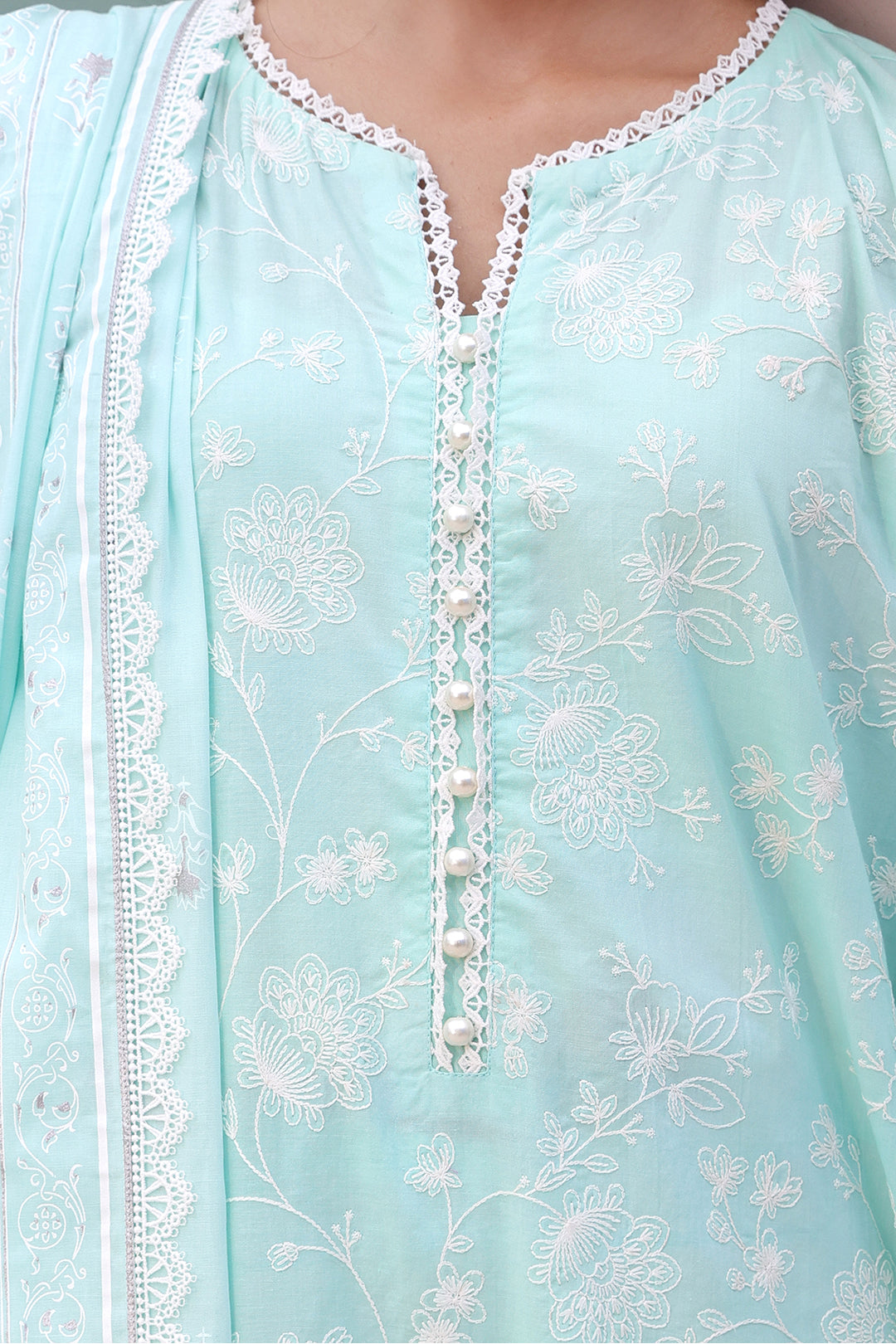 Zellbury | Unstitched 3 Piece Cambric | Embroidered Shirt Shalwar Dupatta - 0073 -  Zellbury Women Essential Unstitched - Original Designer Dress - House of Maryam