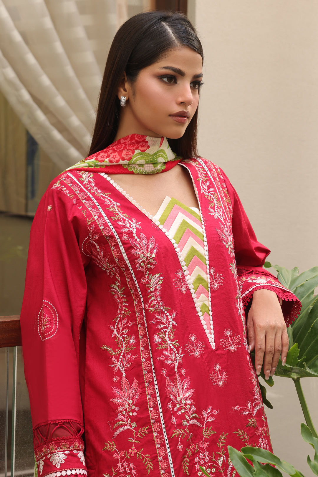 Zellbury | Unstitched 3 Piece Cambric | Embroidered Shirt Shalwar Dupatta - 0074 -  Zellbury Women Essential Unstitched - Original Designer Dress - House of Maryam