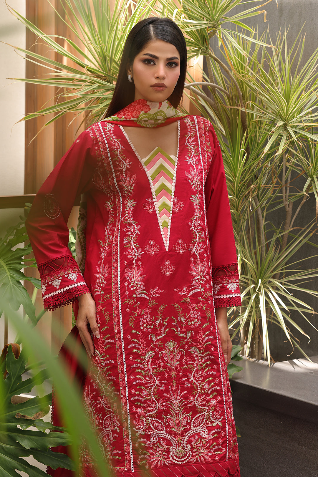 Zellbury | Unstitched 3 Piece Cambric | Embroidered Shirt Shalwar Dupatta - 0074 -  Zellbury Women Essential Unstitched - Original Designer Dress - House of Maryam