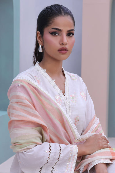 Zellbury | Unstitched 3 Piece Chambray | Embroidered Shirt Shalwar Dupatta - 0078 -  Zellbury Women Essential Unstitched - Original Designer Dress - House of Maryam