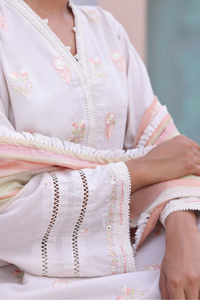 Zellbury | Unstitched 3 Piece Chambray | Embroidered Shirt Shalwar Dupatta - 0078 -  Zellbury Women Essential Unstitched - Original Designer Dress - House of Maryam