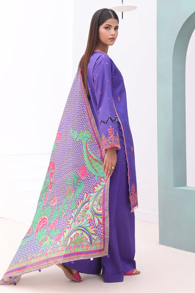 Zellbury | Unstitched 3 Piece Cambric | Embroidered Shirt Shalwar Dupatta - 0082 -  Zellbury Women Signature Unstitched - Original Designer Dress - House of Maryam