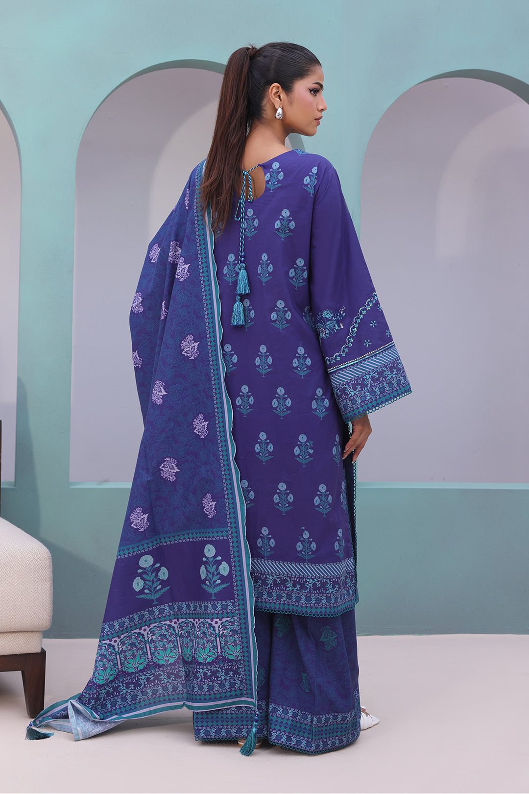 Zellbury | Unstitched 3 Piece Cambric | Embroidered Shirt Shalwar Dupatta - 0141 -  Zellbury Women Essential Unstitched - Original Designer Dress - House of Maryam