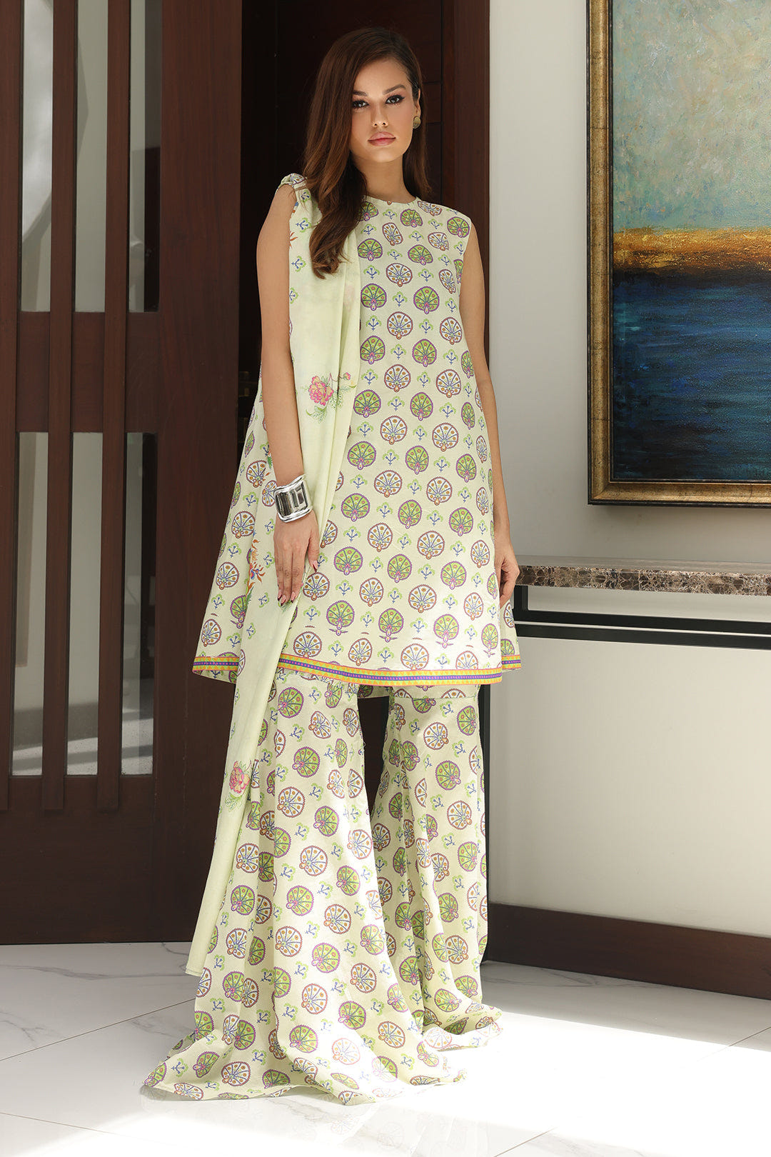 Zellbury | Unstitched 3 Piece Cambric | Embroidered Shirt Shalwar Dupatta - 0143 -  Zellbury Women Essential Unstitched - Original Designer Dress - House of Maryam