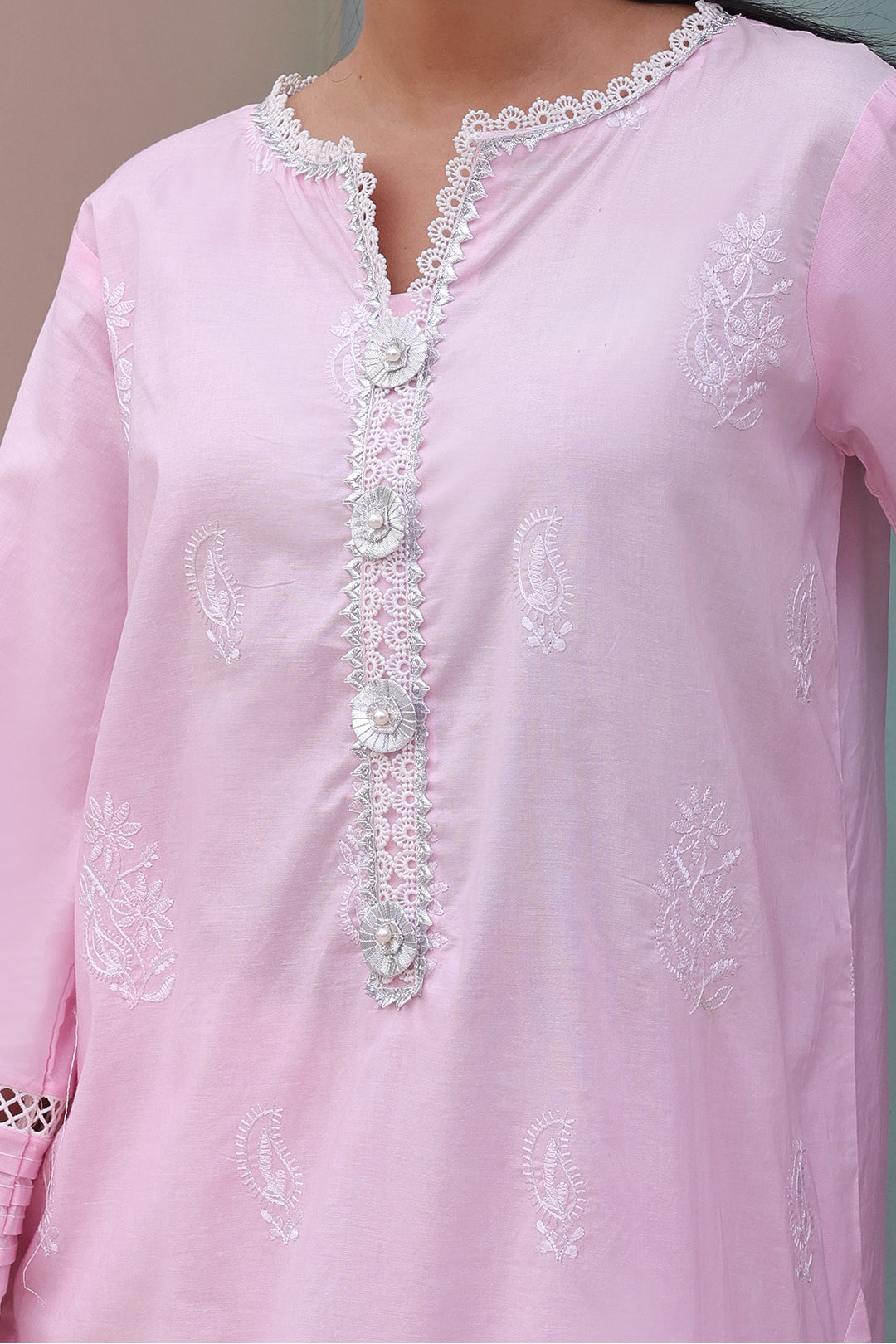 Zellbury | Unstitched 3 Piece Cambric | Embroidered Shirt Shalwar Dupatta - 0147 -  Zellbury Women Essential Unstitched - Original Designer Dress - House of Maryam