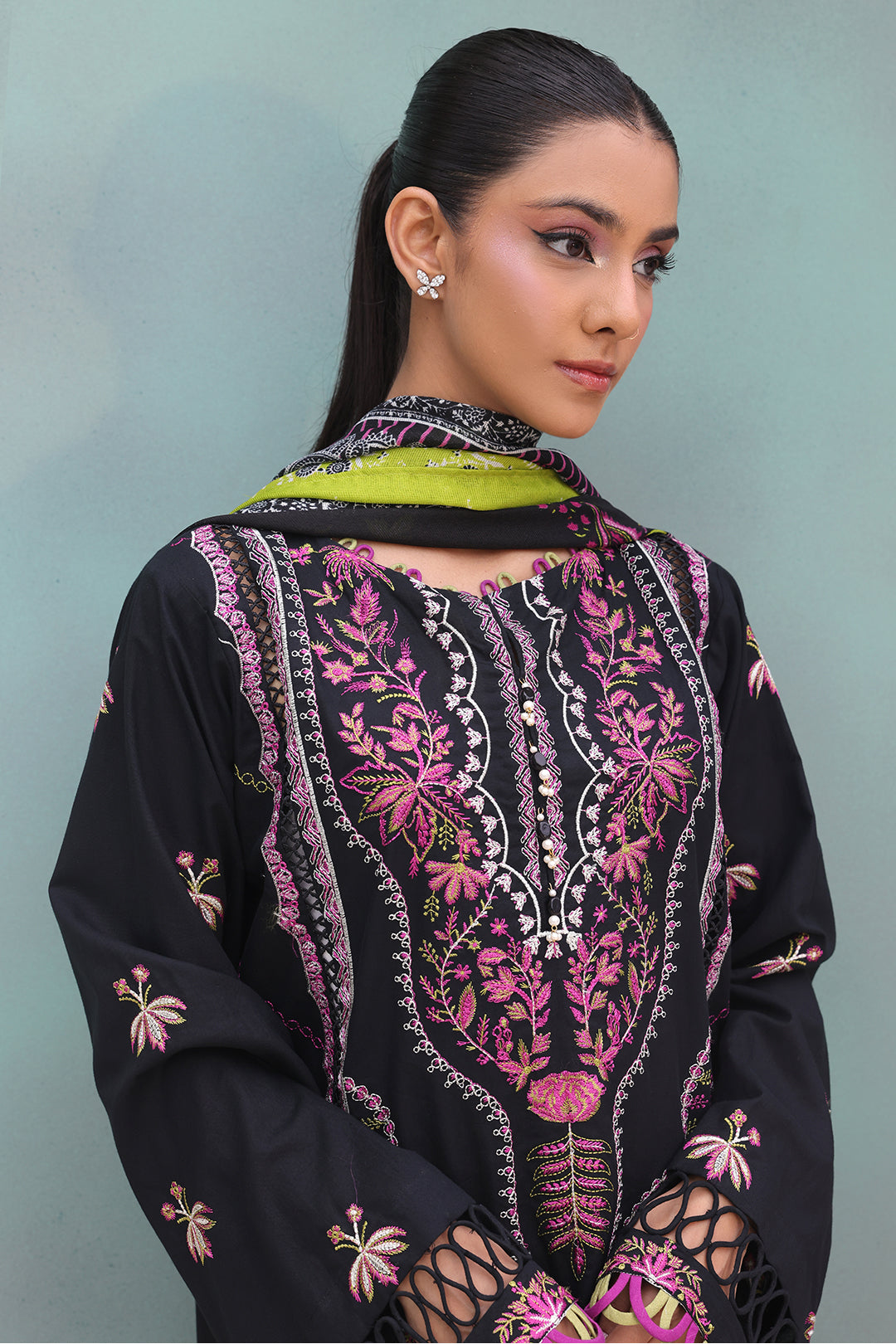 Zellbury | Unstitched 3 Piece Chambray | Embroidered Shirt Shalwar Dupatta - 0148 -  Zellbury Women Essential Unstitched - Original Designer Dress - House of Maryam