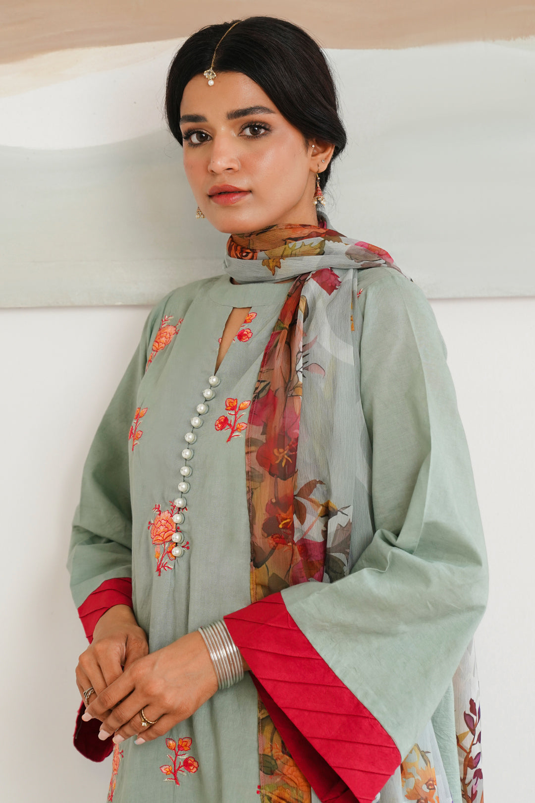 Zellbury | Unstitched 3 Piece Cambric | Embroidered Shirt Shalwar Dupatta - 0149 -  Zellbury Women Signature Unstitched - Original Designer Dress - House of Maryam