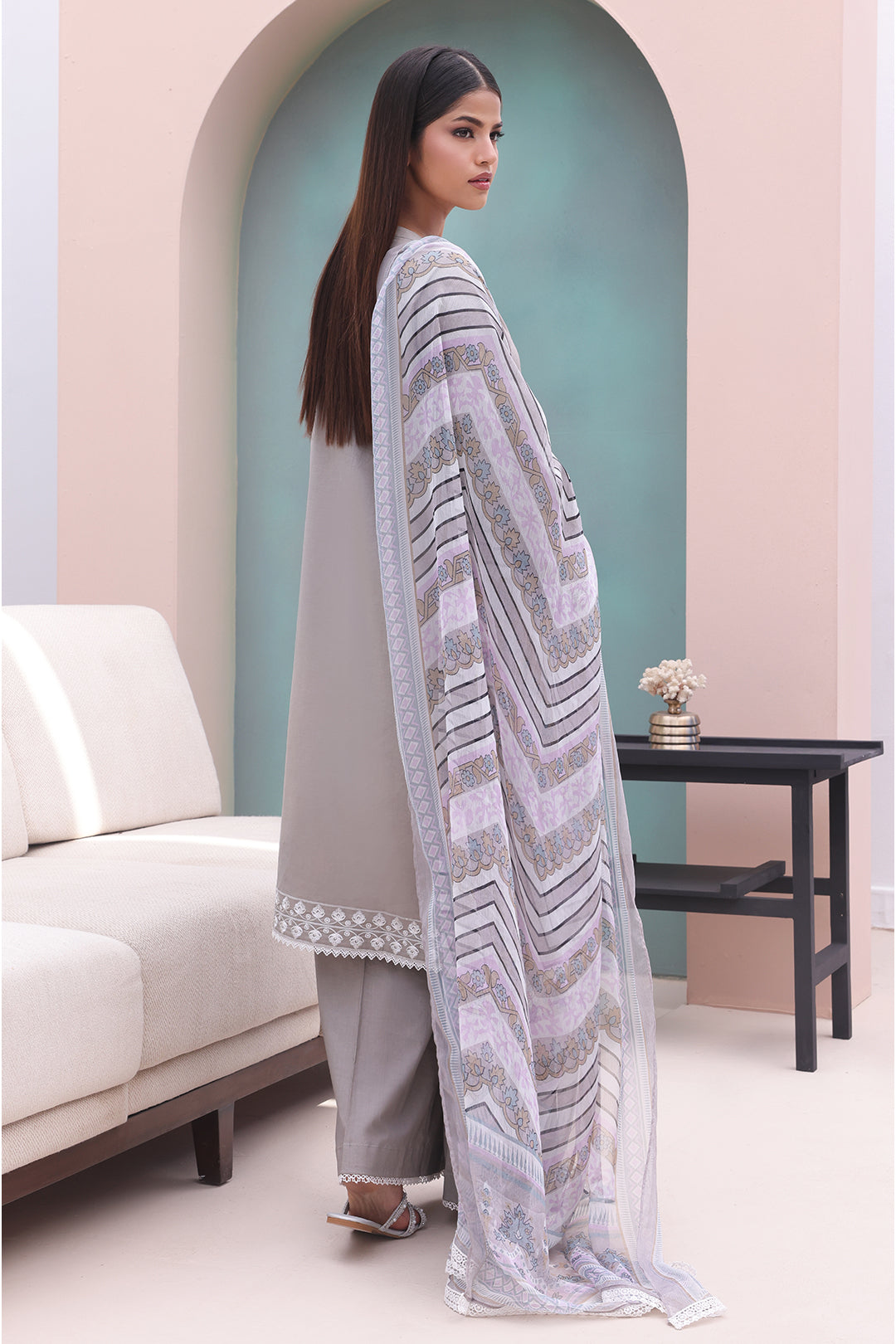 Zellbury | Unstitched 3 Piece Cambric | Embroidered Shirt Shalwar Dupatta - 0601 -  Zellbury Women Essential Unstitched - Original Designer Dress - House of Maryam
