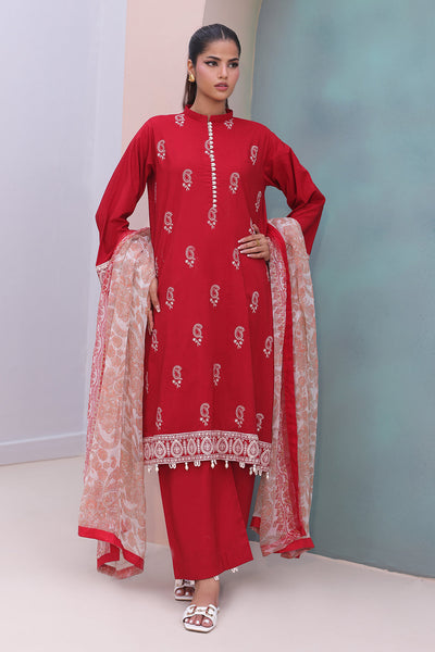 Zellbury | Unstitched 3 Piece Cambric | Embroidered Shirt Shalwar Dupatta - 0602 -  Zellbury Women Essential Unstitched - Original Designer Dress - House of Maryam