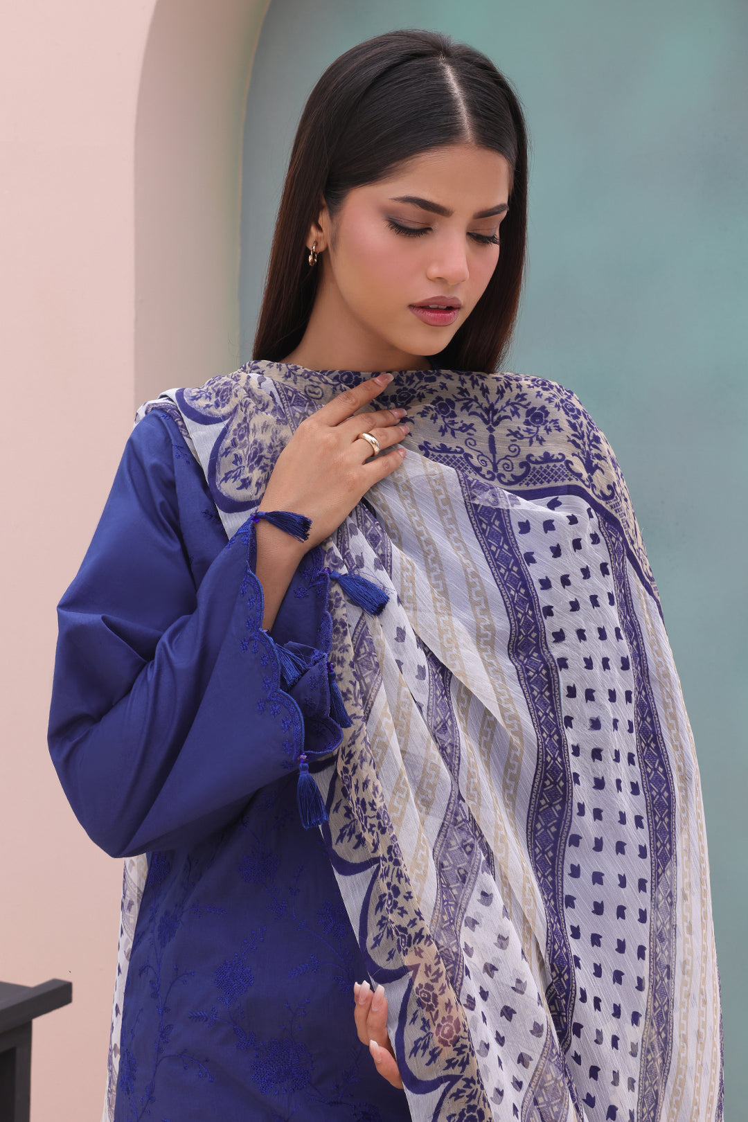Zellbury | Unstitched 3 Piece Cambric | Embroidered Shirt Dupatta - 0604 -  Zellbury Women Essential Unstitched - Original Designer Dress - House of Maryam