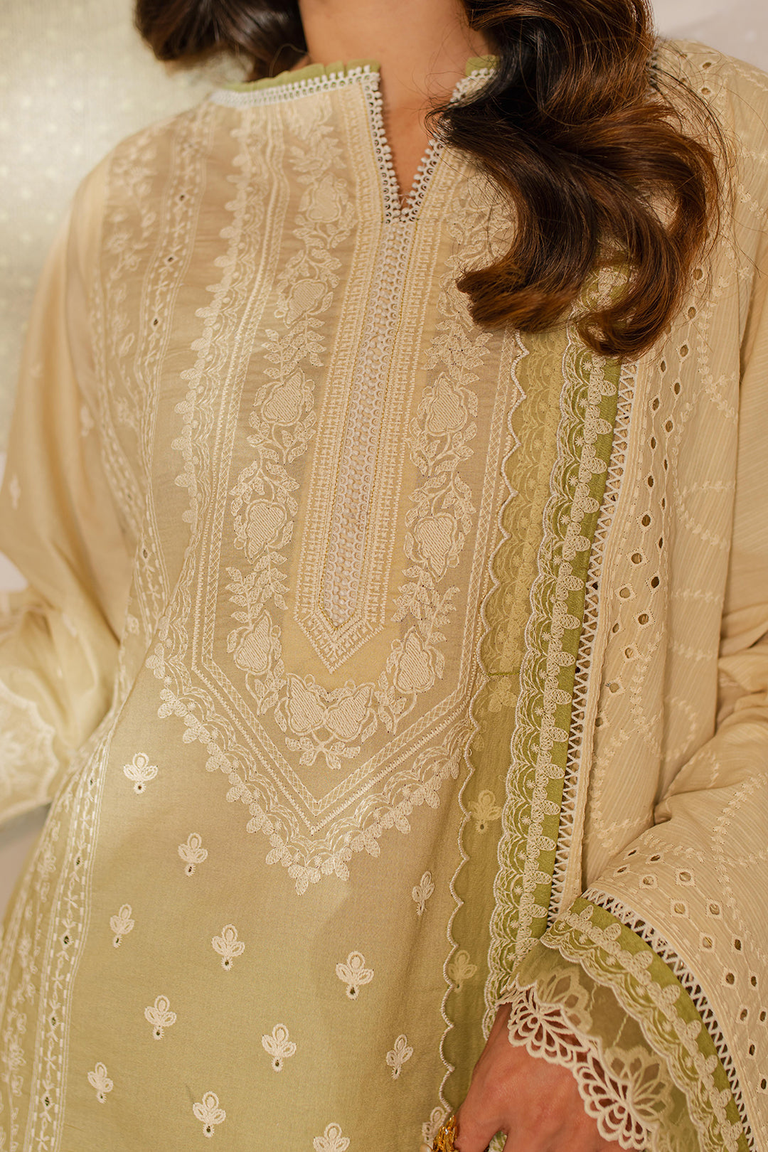 Zellbury | Unstitched 3 Piece Chikankari | Embroidered Shirt Shalwar Dupatta - 0702 -  Zellbury Women Signature Unstitched - Original Designer Dress - House of Maryam