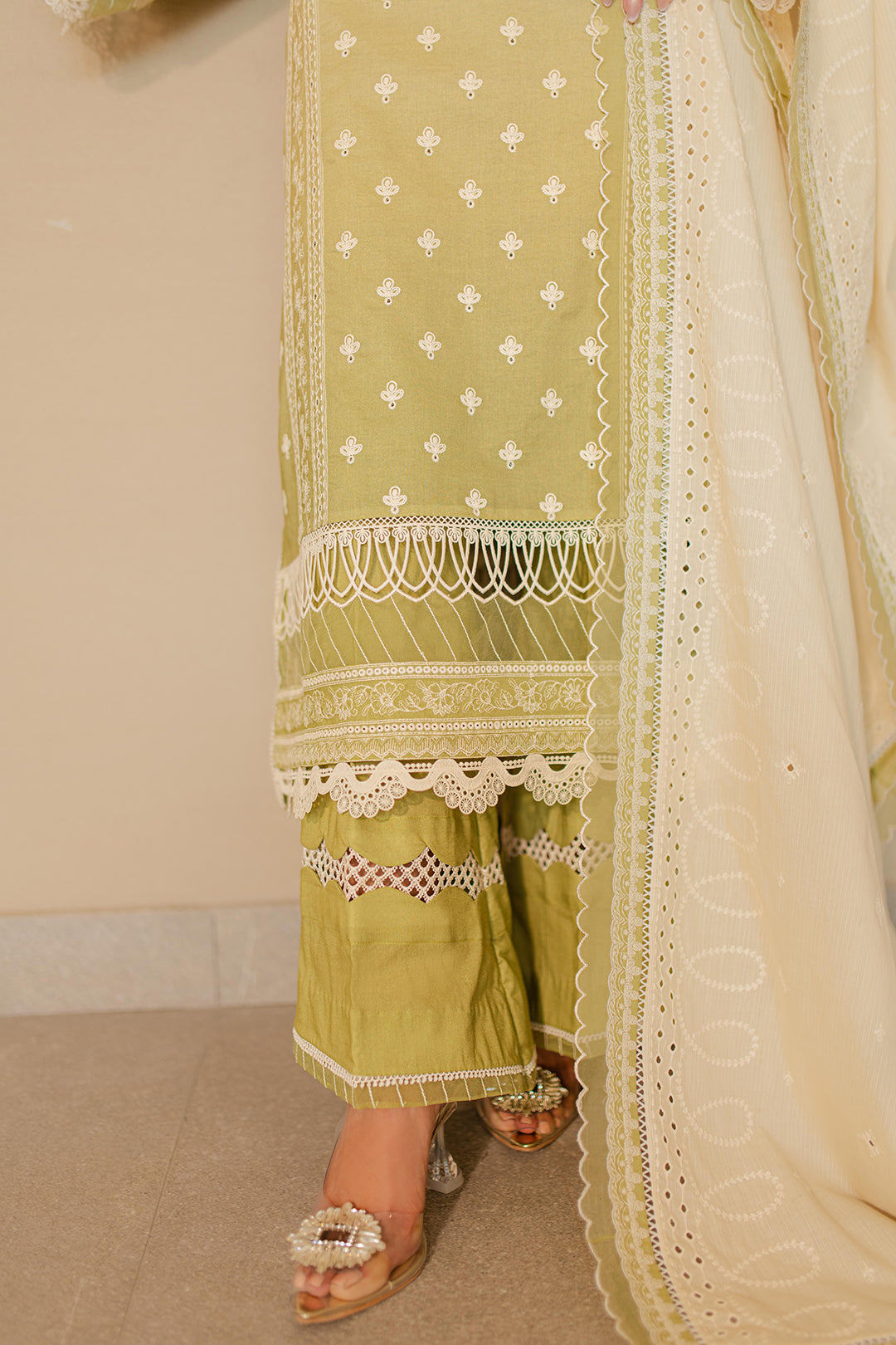 Zellbury | Unstitched 3 Piece Chikankari | Embroidered Shirt Shalwar Dupatta - 0702 -  Zellbury Women Signature Unstitched - Original Designer Dress - House of Maryam