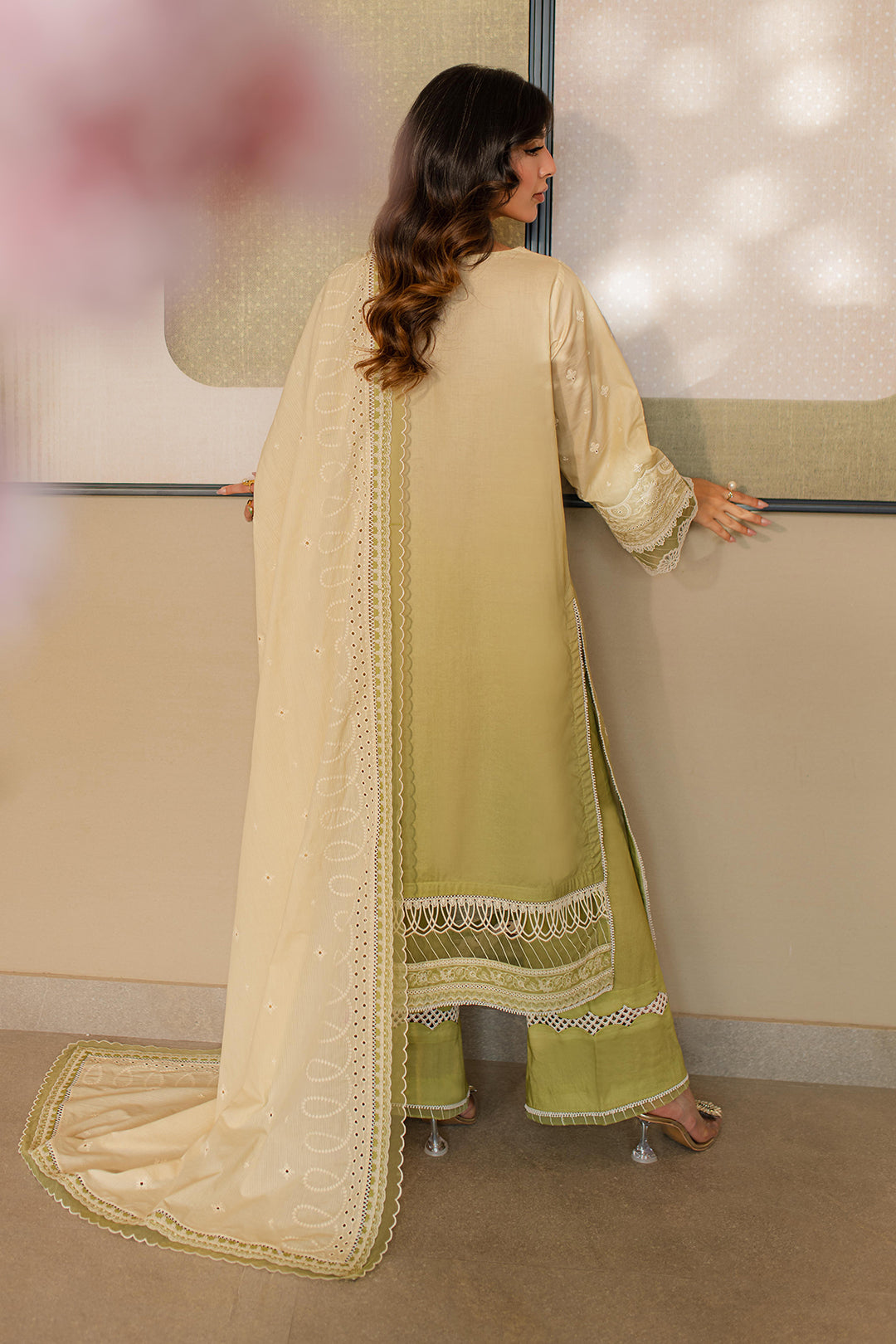 Zellbury | Unstitched 3 Piece Chikankari | Embroidered Shirt Shalwar Dupatta - 0702 -  Zellbury Women Signature Unstitched - Original Designer Dress - House of Maryam