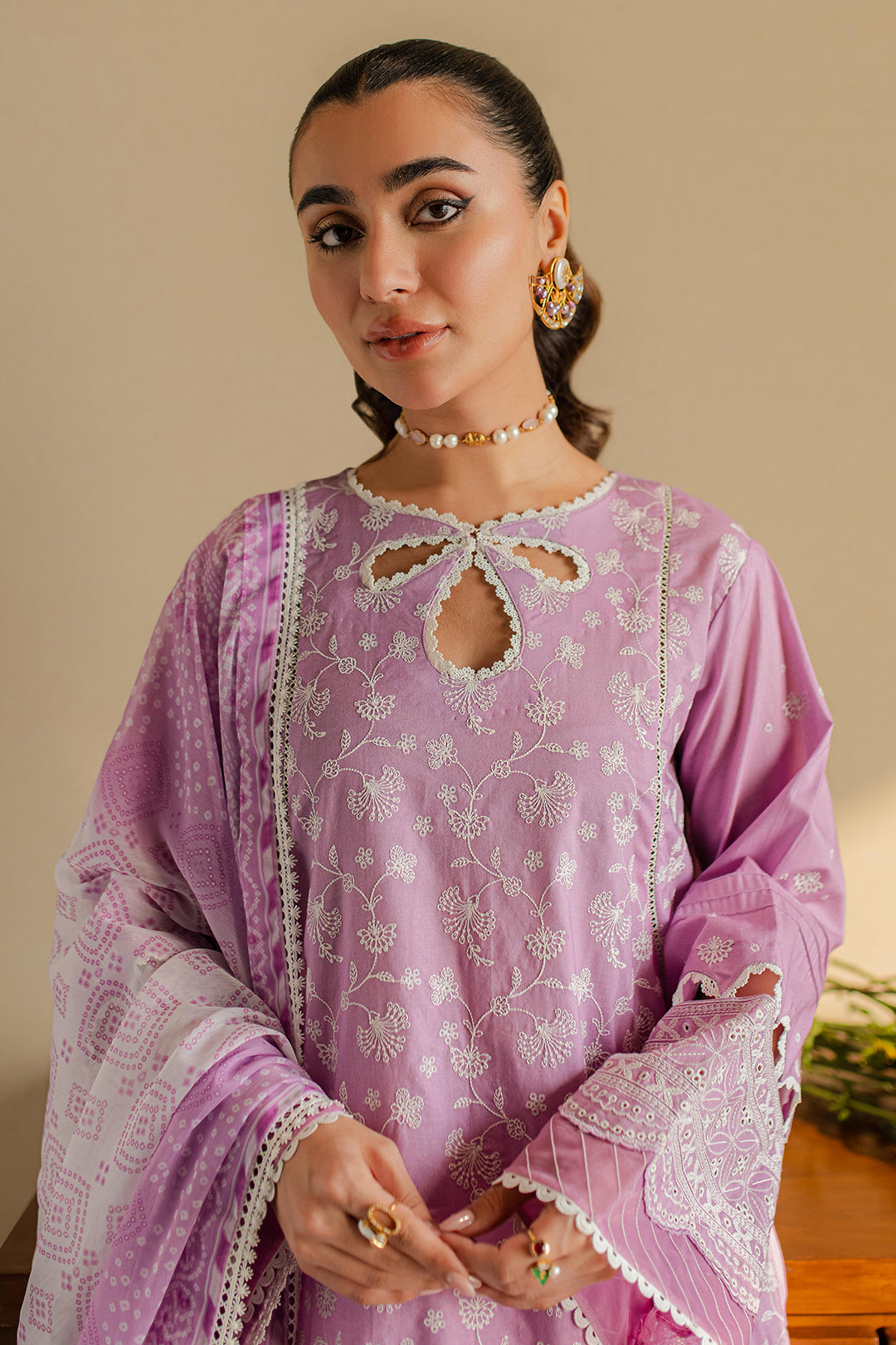 Zellbury | Unstitched 3 Piece Chikankari | Embroidered Shirt Shalwar Dupatta - 0703 -  Zellbury Women Signature Unstitched - Original Designer Dress - House of Maryam