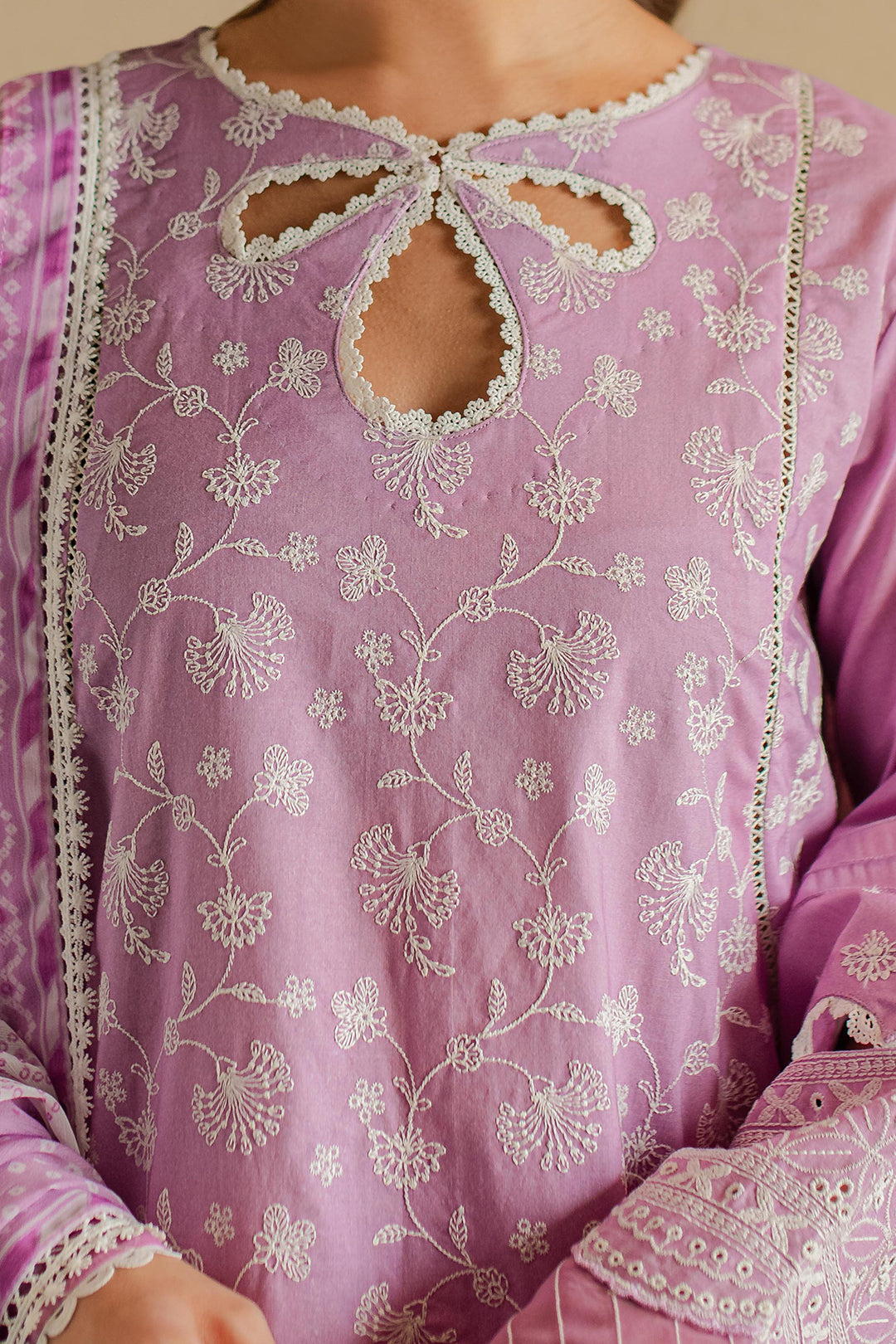 Zellbury | Unstitched 3 Piece Chikankari | Embroidered Shirt Shalwar Dupatta - 0703 -  Zellbury Women Signature Unstitched - Original Designer Dress - House of Maryam