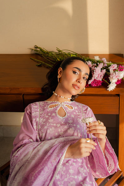 Zellbury | Unstitched 3 Piece Chikankari | Embroidered Shirt Shalwar Dupatta - 0703 -  Zellbury Women Signature Unstitched - Original Designer Dress - House of Maryam