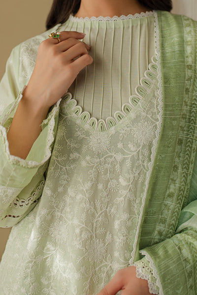 Zellbury | Unstitched 3 Piece Chikankari | Embroidered Shirt Shalwar Dupatta - 0706 -  Zellbury Women Signature Unstitched - Original Designer Dress - House of Maryam