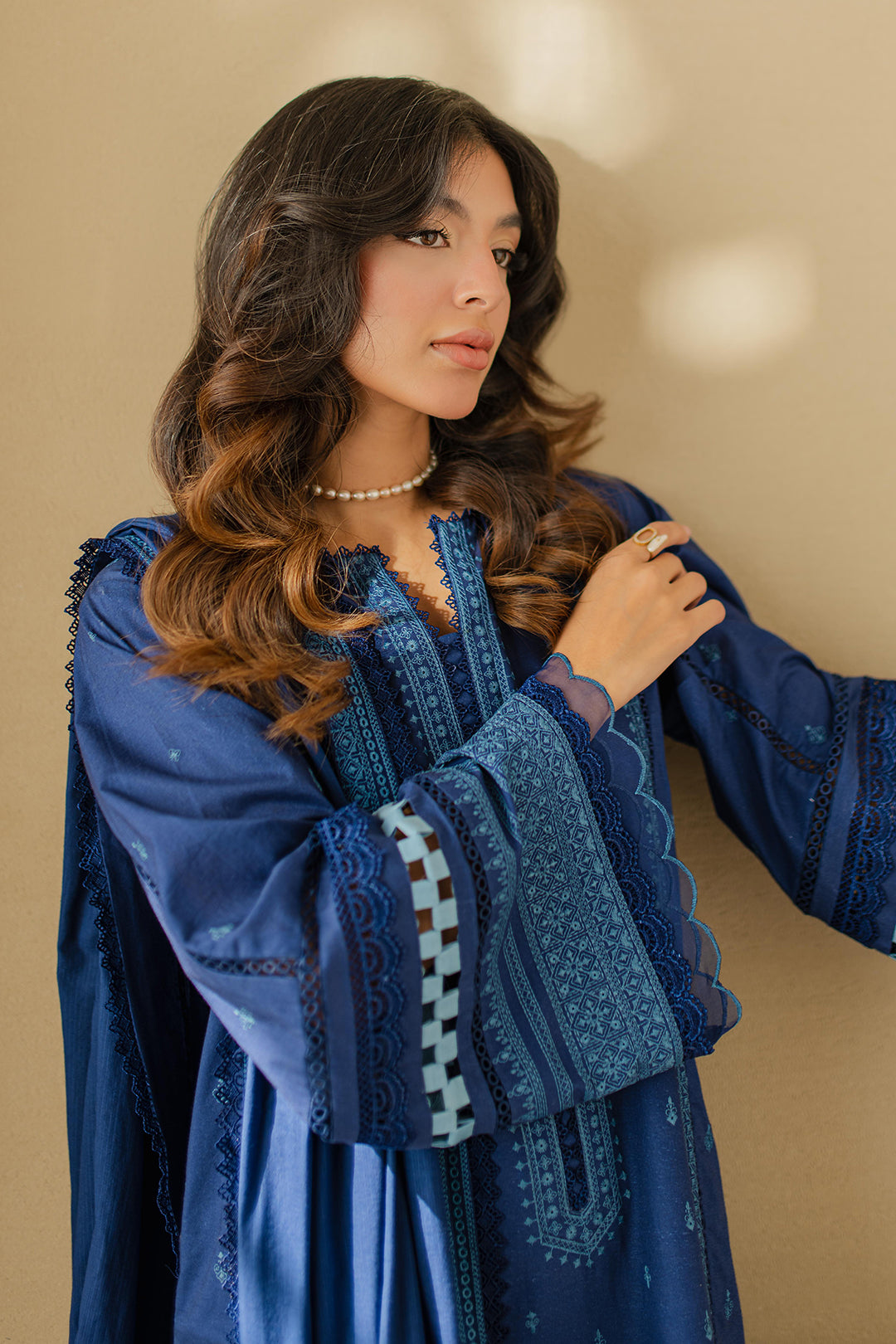 Zellbury | Unstitched 3 Piece Chikankari | Embroidered Shirt Shalwar Dupatta - 0711 -  Zellbury Women Signature Unstitched - Original Designer Dress - House of Maryam