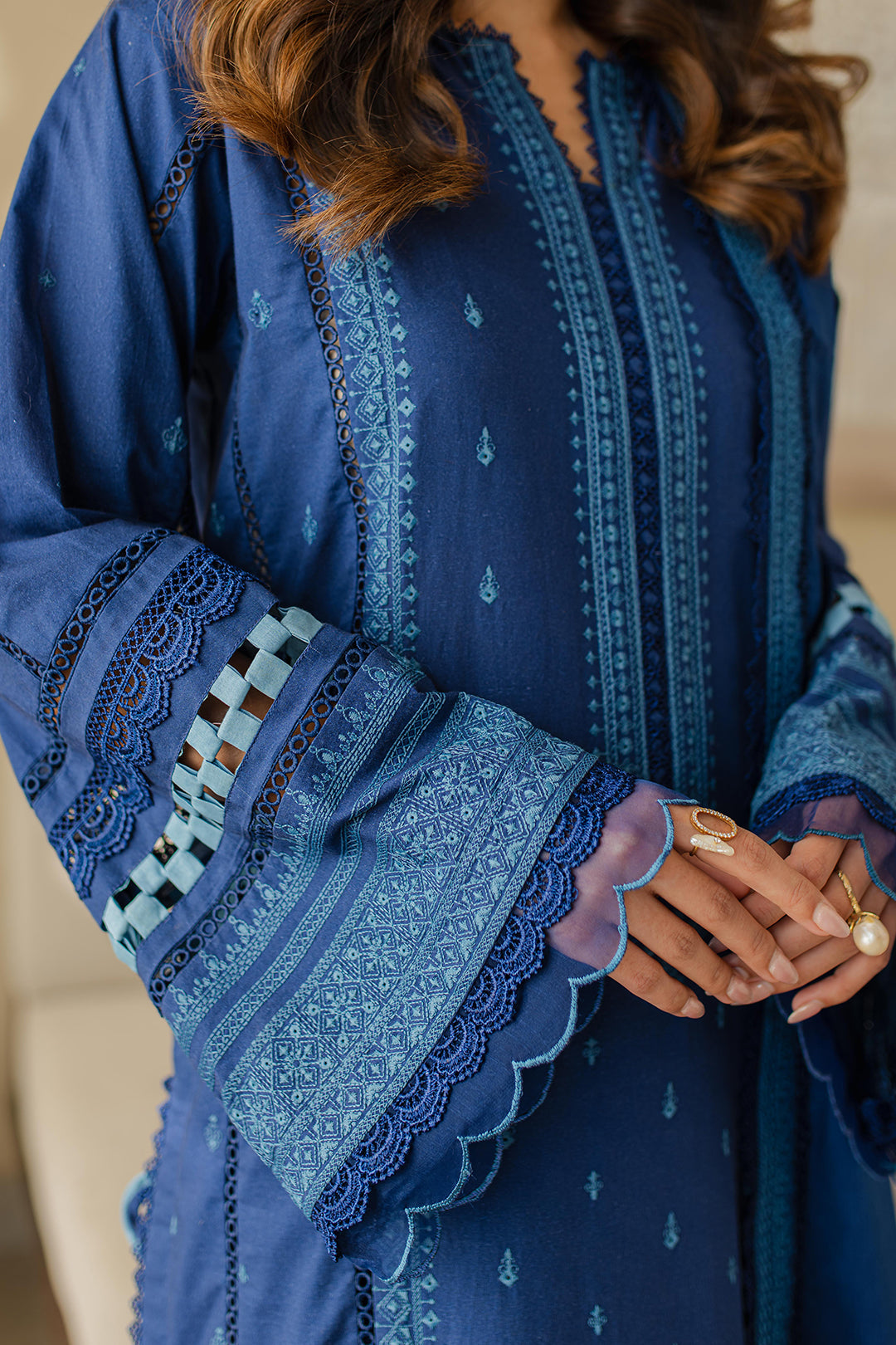 Zellbury | Unstitched 3 Piece Chikankari | Embroidered Shirt Shalwar Dupatta - 0711 -  Zellbury Women Signature Unstitched - Original Designer Dress - House of Maryam