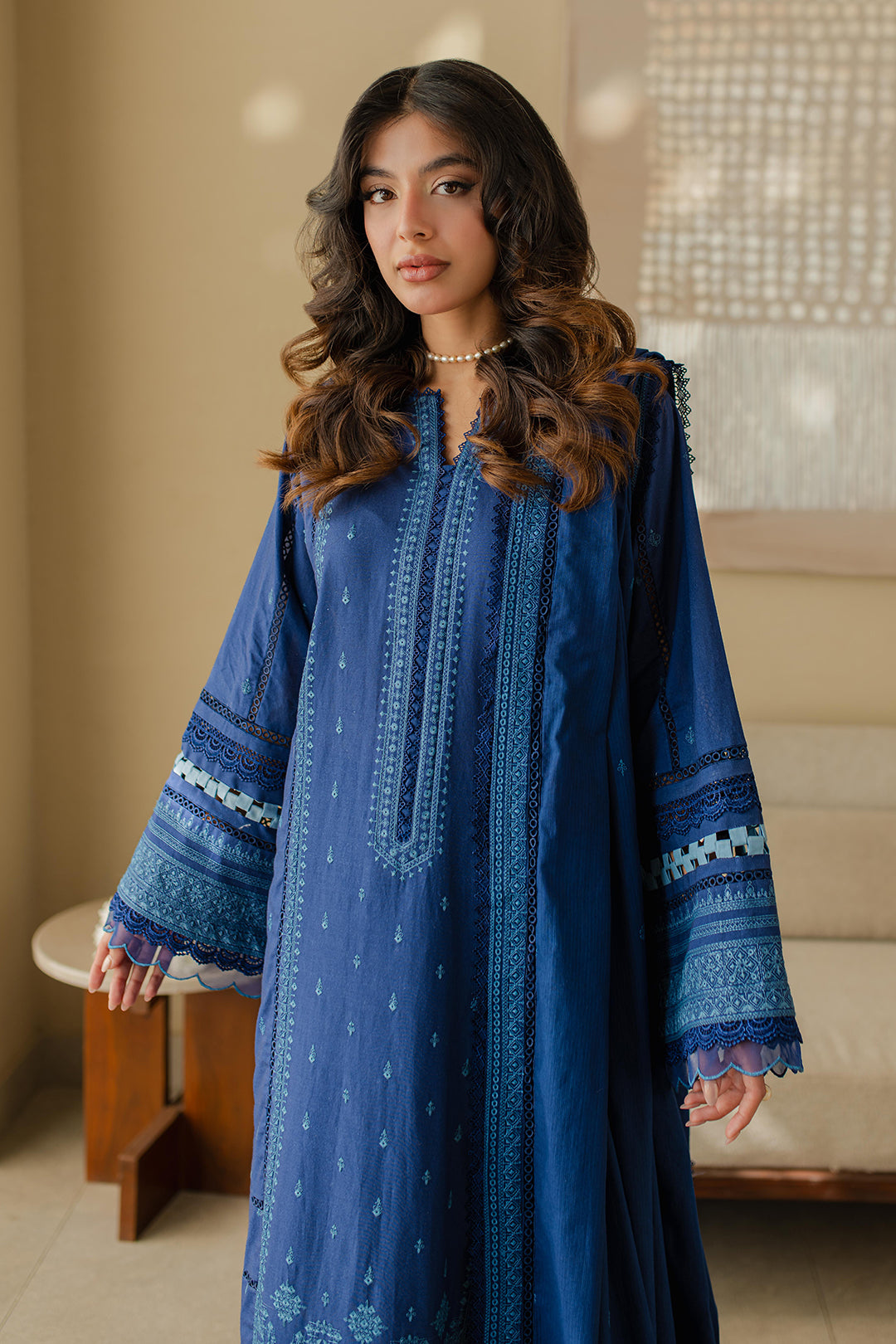 Zellbury | Unstitched 3 Piece Chikankari | Embroidered Shirt Shalwar Dupatta - 0711 -  Zellbury Women Signature Unstitched - Original Designer Dress - House of Maryam