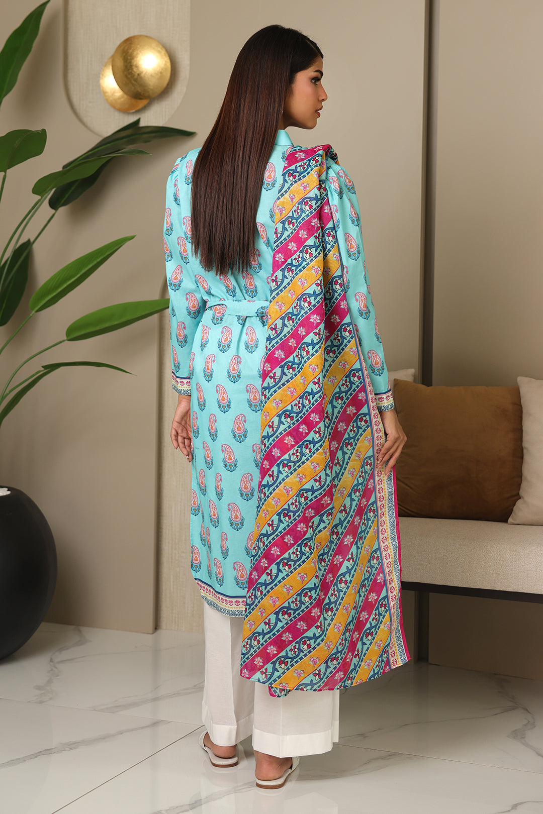 Zellbury | Unstitched 2 Piece Cambric | Shirt Dupatta - 0001 -  Zellbury Women Essential Unstitched - Original Designer Dress - House of Maryam