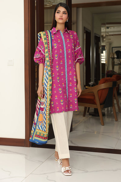 Zellbury | Unstitched 2 Piece Cambric | Shirt Dupatta - 0002 -  Zellbury Women Essential Unstitched - Original Designer Dress - House of Maryam