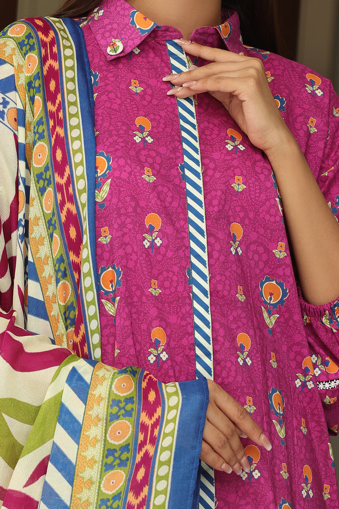 Zellbury | Unstitched 2 Piece Cambric | Shirt Dupatta - 0002 -  Zellbury Women Essential Unstitched - Original Designer Dress - House of Maryam
