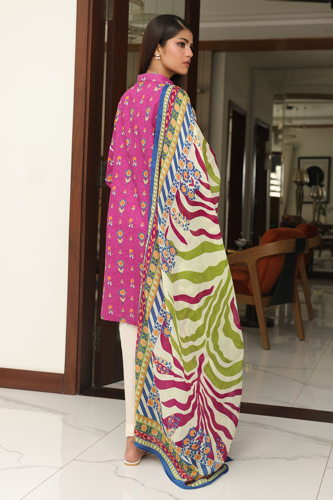 Zellbury | Unstitched 2 Piece Cambric | Shirt Dupatta - 0002 -  Zellbury Women Essential Unstitched - Original Designer Dress - House of Maryam