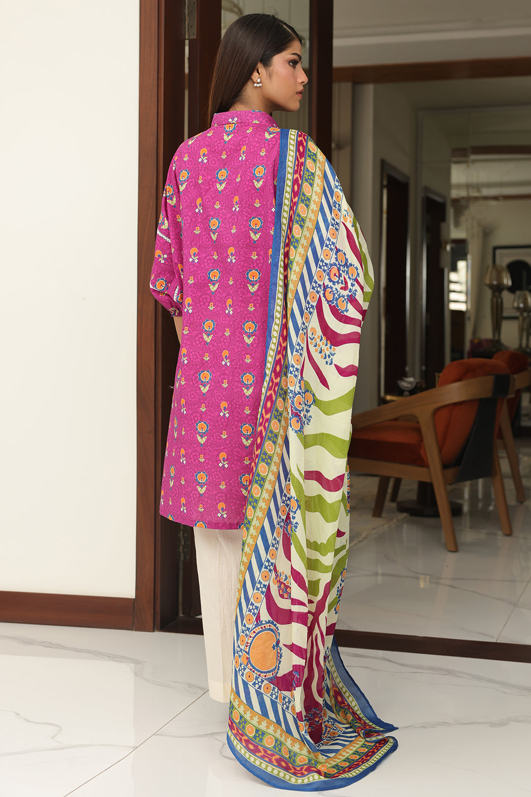Zellbury | Unstitched 2 Piece Cambric | Shirt Dupatta - 0002 -  Zellbury Women Essential Unstitched - Original Designer Dress - House of Maryam